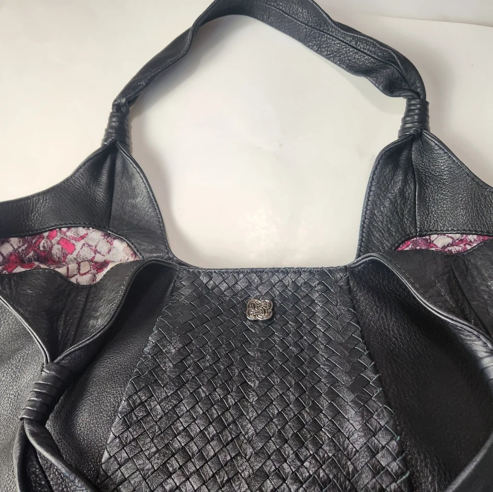 Elliott Lucca Soft Black Leather Hobo